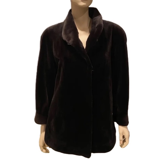Women’s Black Shearling and Mink Coat from Sak’s Fifth Avenue - Picture 3 of 4